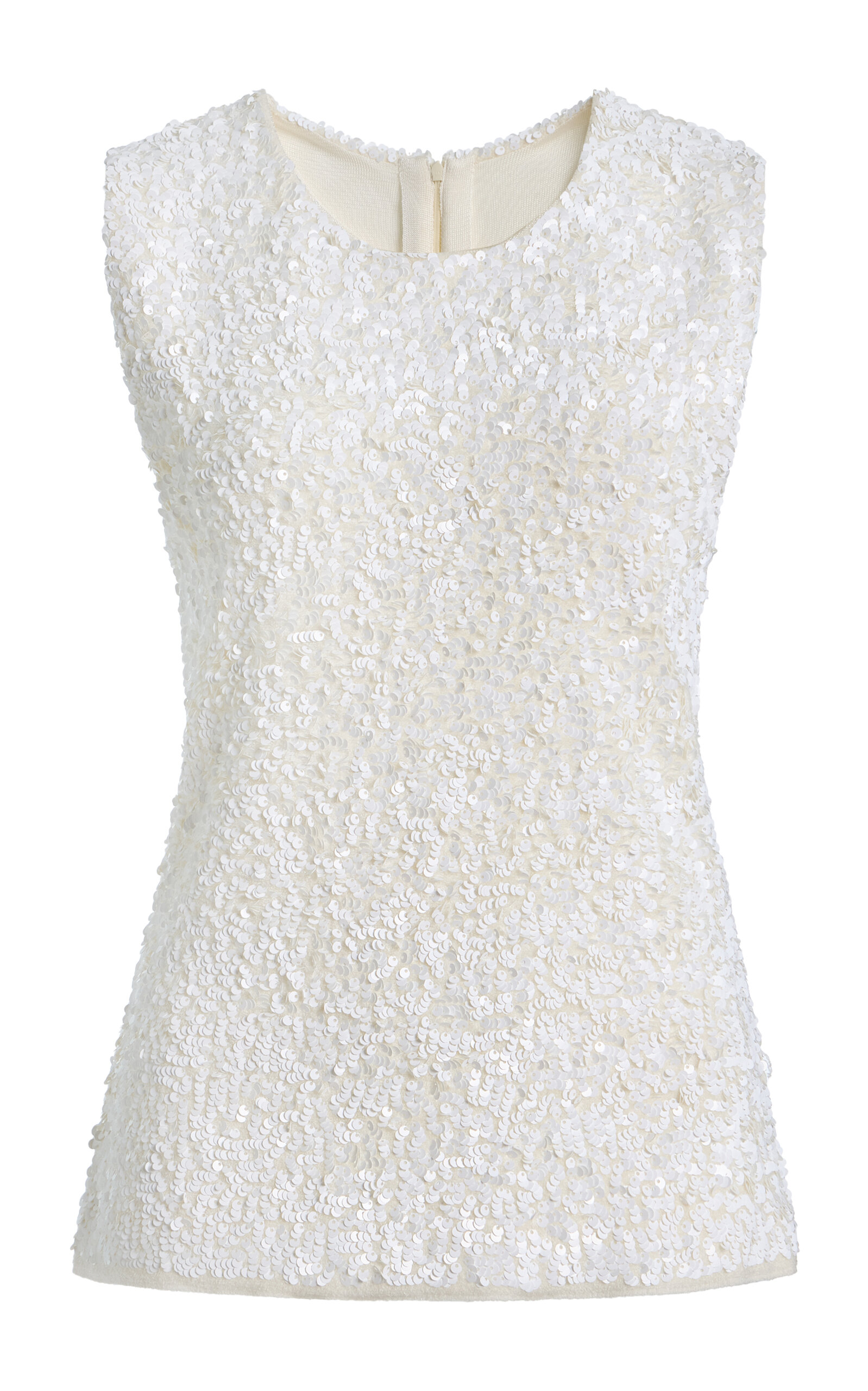 Adam Lippes Adam Lippes Santi Sequined Top Ivory S