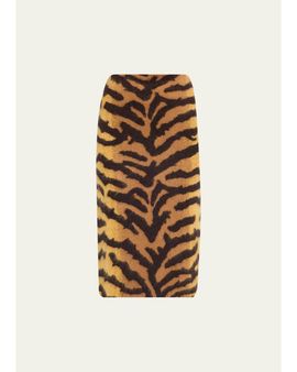 Adam Lippes Amari Brushed Cashmere Skirt