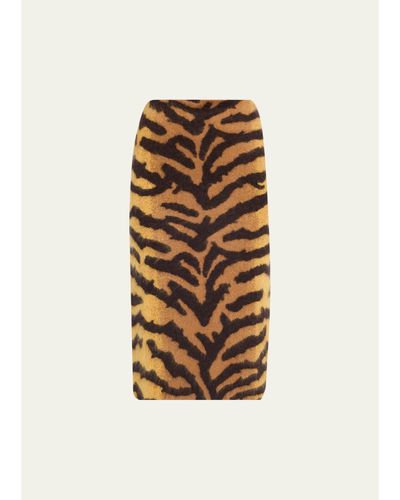 Adam Lippes Amari Brushed Cashmere Skirt