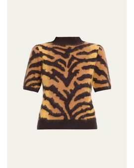 Adam Lippes Ari Brushed Cashmere Top
