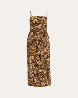 Adam Lippes Cari Abstract-Print Draped Ankle Dress