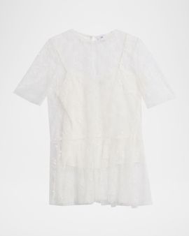 Adam Lippes Dido Floral Lace Tulle Top