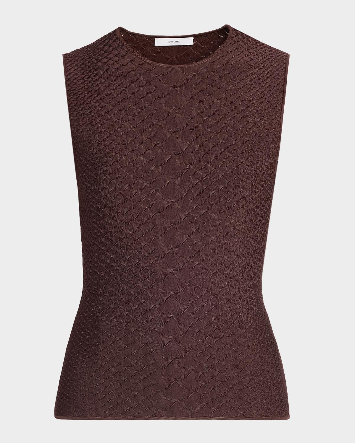 Adam Lippes Divya Textured Knit Tank Top