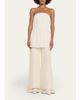 Adam Lippes Isla Pleated Delp Silk Strapless Top - 2