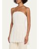 Adam Lippes Isla Pleated Delp Silk Strapless Top - 4