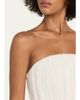 Adam Lippes Isla Pleated Delp Silk Strapless Top - 5