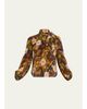 Adam Lippes Joan Floral Silk Neck Scarf Long-Sleeve Top - 1
