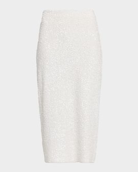 Adam Lippes Leto Sequined Midi Skirt