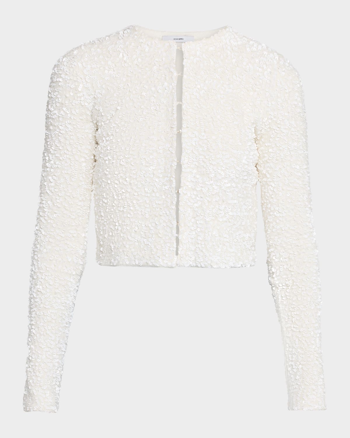 Adam Lippes Raya Sequin Cropped Cardigan