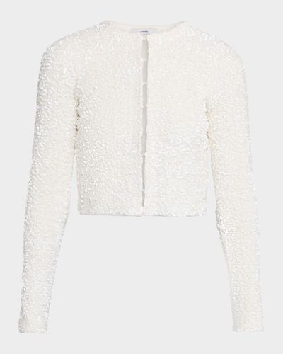 Adam Lippes Raya Sequin Cropped Cardigan