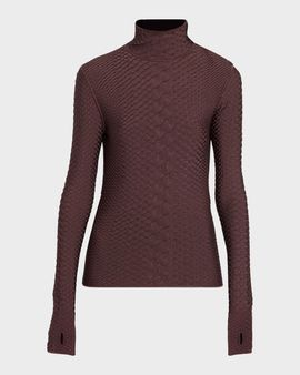 Adam Lippes Sitara Viscose Knit Turtleneck Top