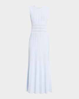 Adam Lippes Sloan Pointelle Knit Sleeveless Midi Dress