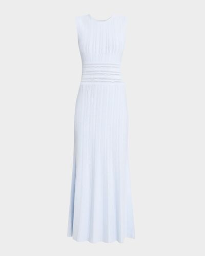 Adam Lippes Sloan Pointelle Knit Sleeveless Midi Dress