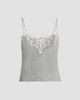 Adam Lippes Women's Beatrix Lace-Trim Cashmere Knit Cami - 1