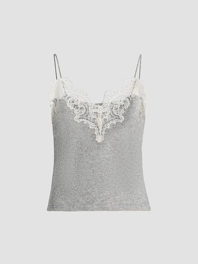 Adam Lippes Women's Beatrix Lace-Trim Cashmere Knit Cami