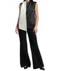 Adam Lippes Women's Bi-Color Satin Scarfneck Blouse - 2