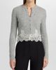 Adam Lippes Women's Briar Lace-Trim Cashmere Crop Cardigan - 3