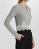 Adam Lippes Women's Briar Lace-Trim Cashmere Crop Cardigan - 4