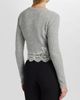 Adam Lippes Women's Briar Lace-Trim Cashmere Crop Cardigan - 5