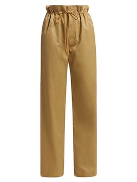 Adam Lippes Women's Cotton Twill Paperbag Pants