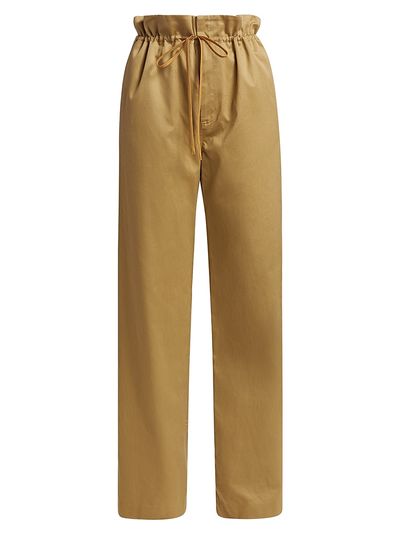 Adam Lippes Women's Cotton Twill Paperbag Pants