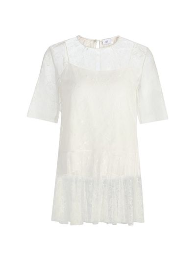 Adam Lippes Women's Dido Chantilly Lace Top