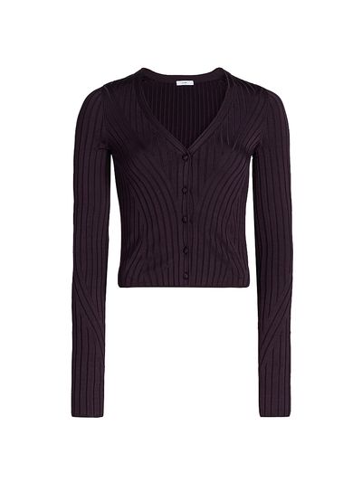 Adam Lippes Women's Greer Rib-Knit Chevron Cardigan