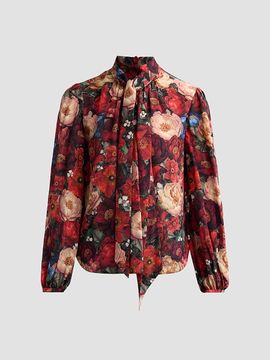 Adam Lippes Women's Joana Floral Silk Top