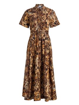 Adam Lippes Women's Leighton Printed Poplin Shirtdress