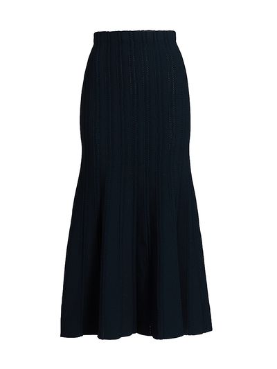Adam Lippes Women's Lyra Rib-Knit Jacquard Maxi Skirt