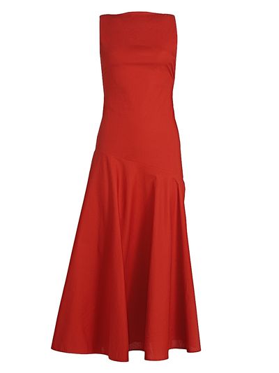 Adam Lippes Women's Ren Bias Cotton Midi-Dress