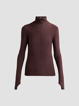 Adam Lippes Women's Sitara Python-Embossed Jacquard Top