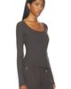 Adanola Adanola Rib Scoop Neck Long Sleeve Top - 2