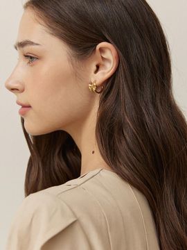 ADAUL Berry ribbon ring earring - 2color