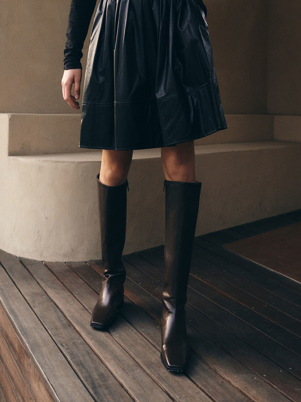 ADAUL Clair Square Boots _ Brown