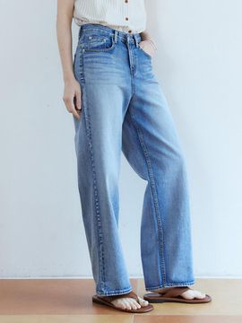 ADAUL Cold vintage washing denim pants - blue