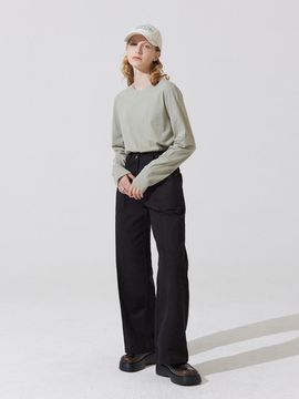 ADAUL Cotton straight pants - black