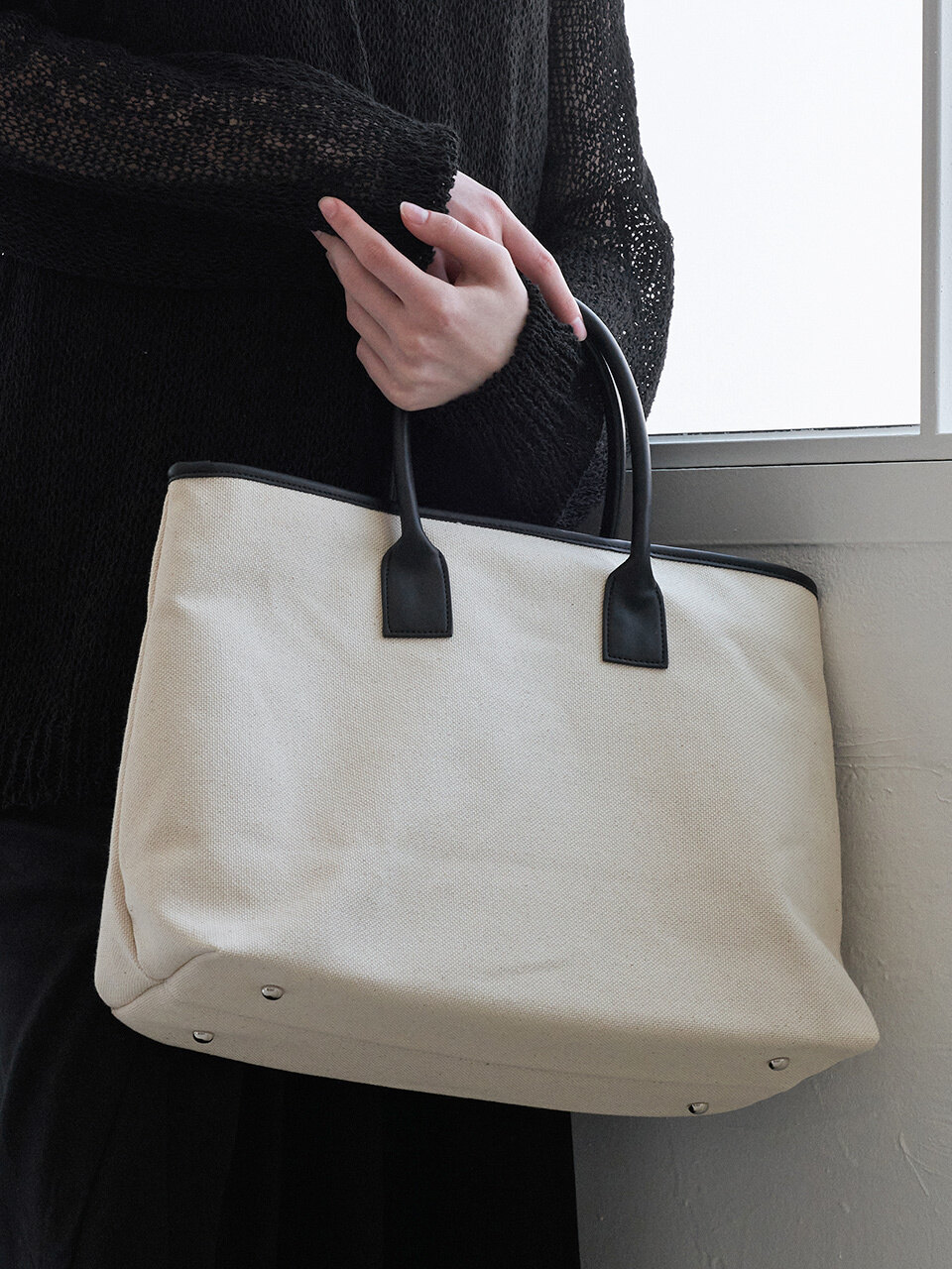 ADAUL Easy Canvas Tote Bag - Black