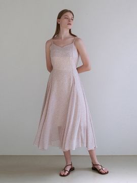 ADAUL Flower Chiffon Bustier Dress_Lavender