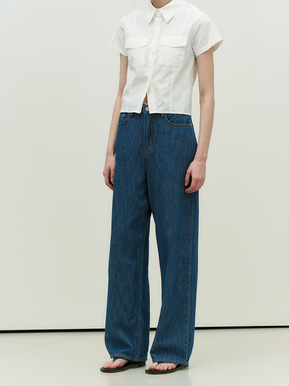 ADAUL Leva High-waisted Wide Pants _Blue