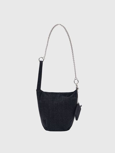 ADAUL Multi Glitter Basket Bag - black