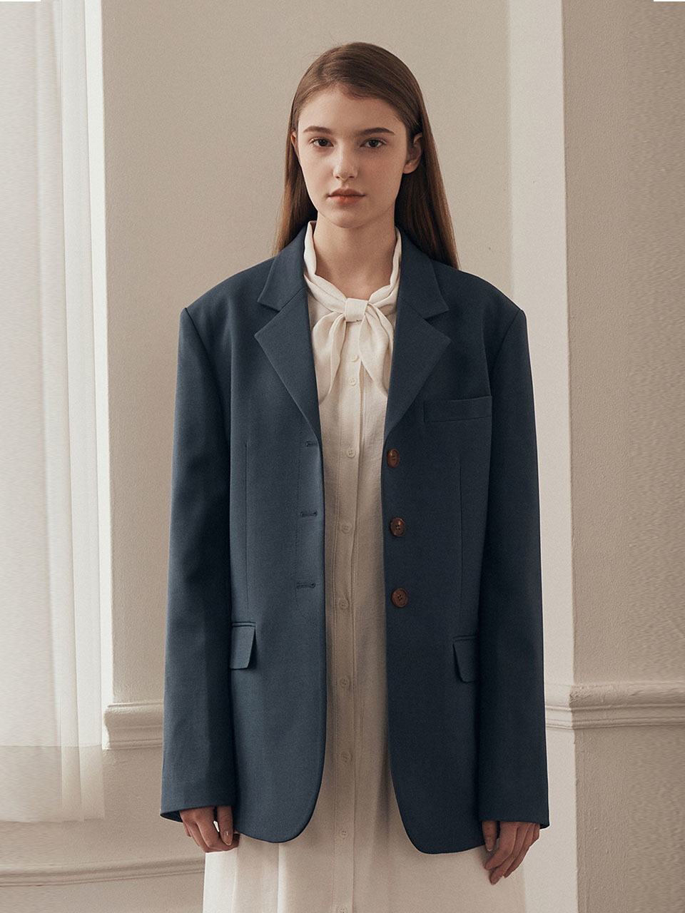 ADAUL Oversized Single Jacket_Blue