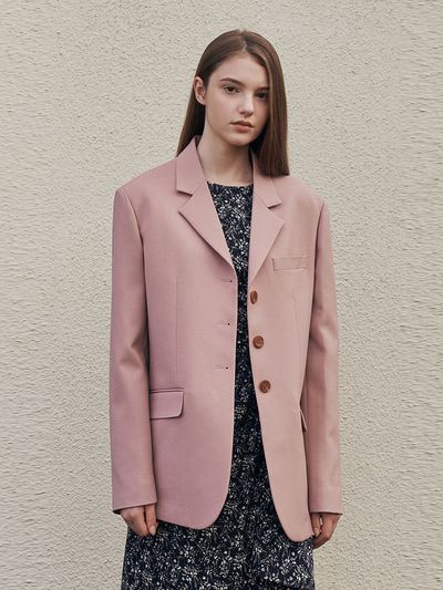 ADAUL Oversized Single Jacket_Pink
