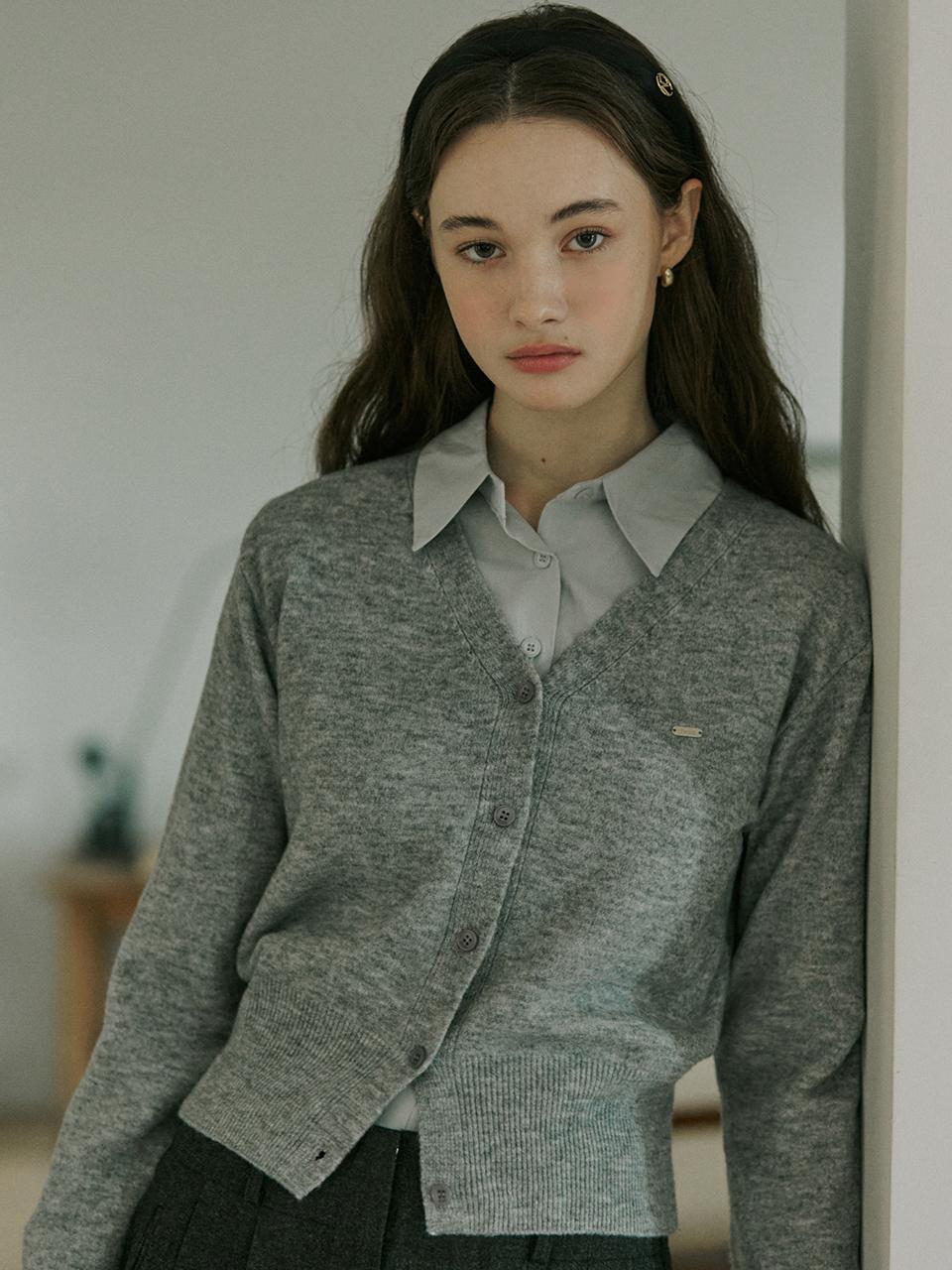 ADAUL Signature Soft V Neck Lightweight Wool Cardigan