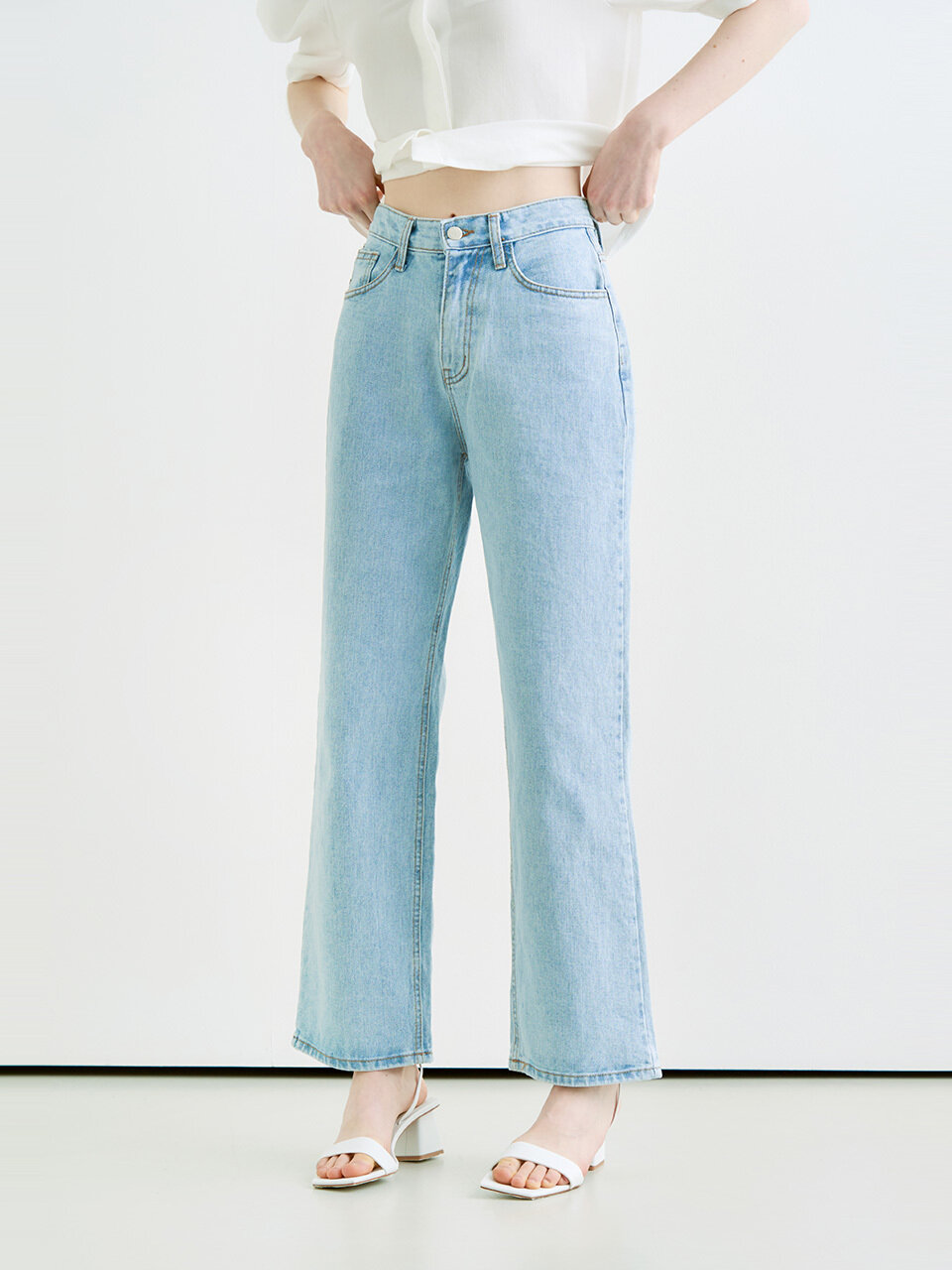 ADAUL Spark Straight Fit Denim Pants _Light Blue