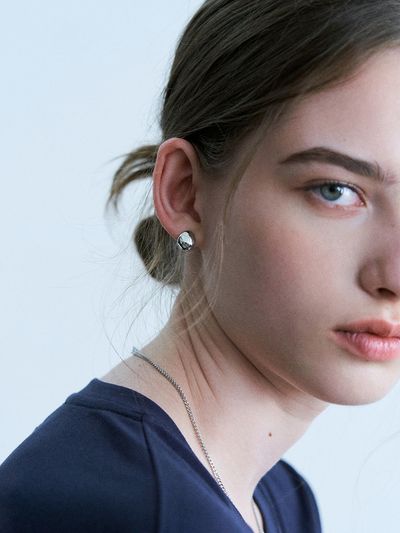 ADAUL Stamp Simple Earring - Silver