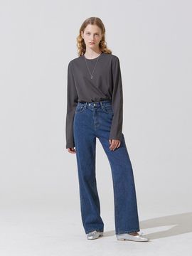 ADAUL Youth two button denim pants - blue