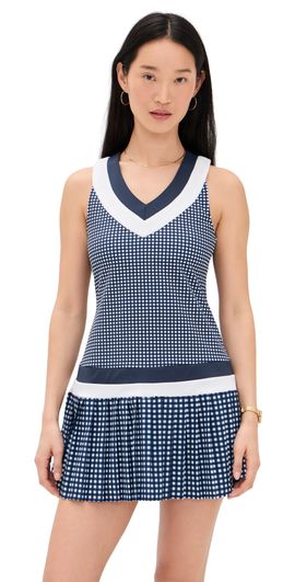 Addison Bay Addison Bay Match Dress Navy Gingham
