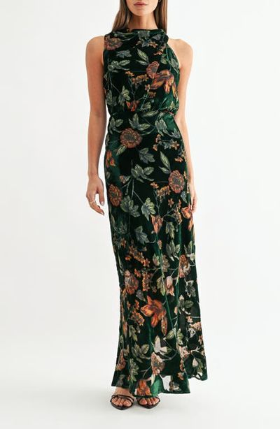 Adelyn Rae Adelyn Rae Athena Floral Burnout Maxi Dress
