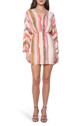 Adelyn Rae Adelyn Rae Aurora Stripe Long Sleeve Minidress